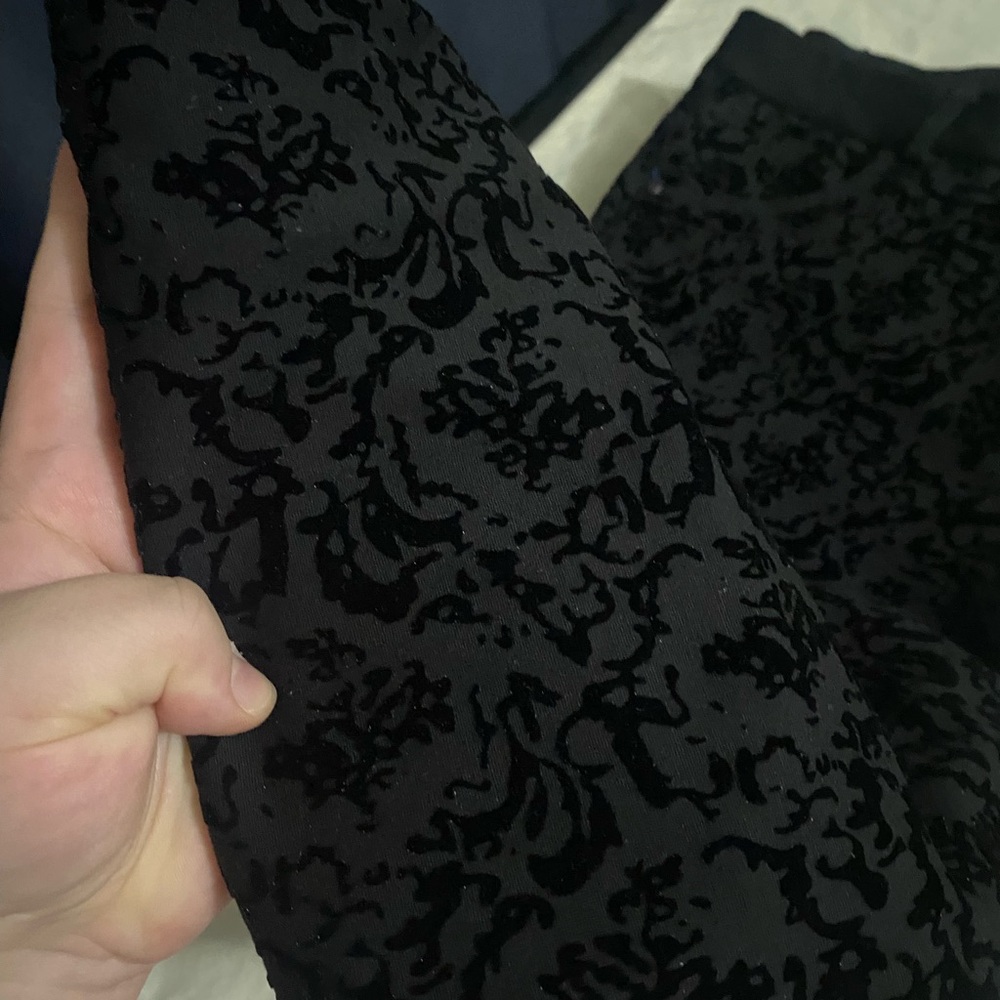 Black Velvet Detailed Pants NWT - Picture 3 of 4